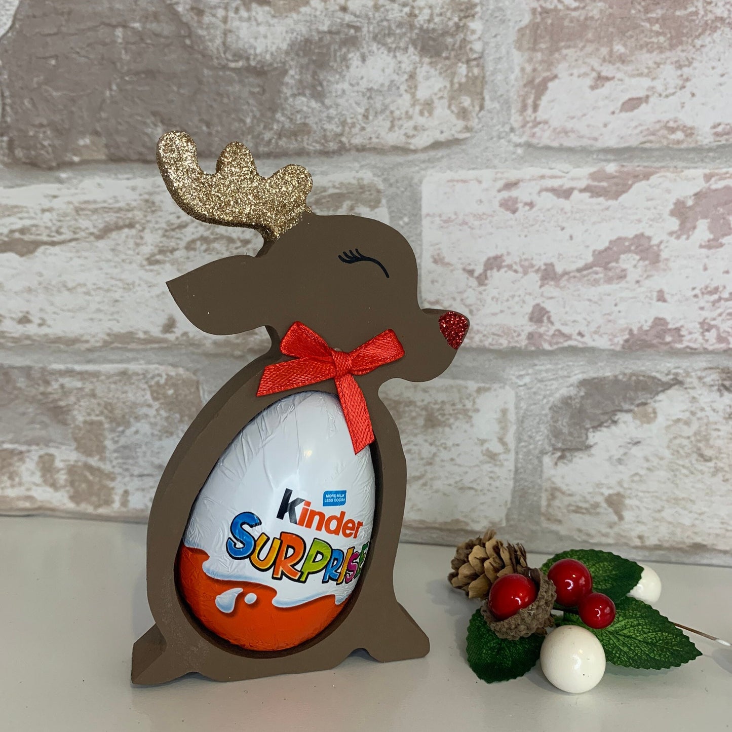 Reindeer Chocolate Egg Holder Gift