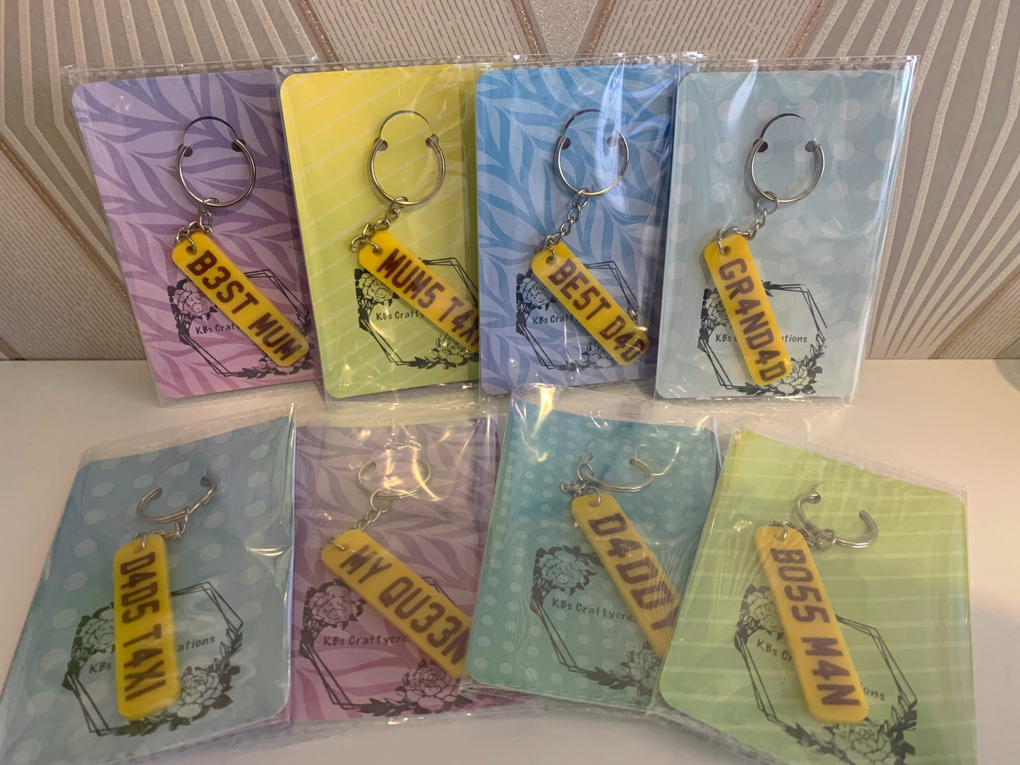 License Plate Keychain - Number Plate Keyring