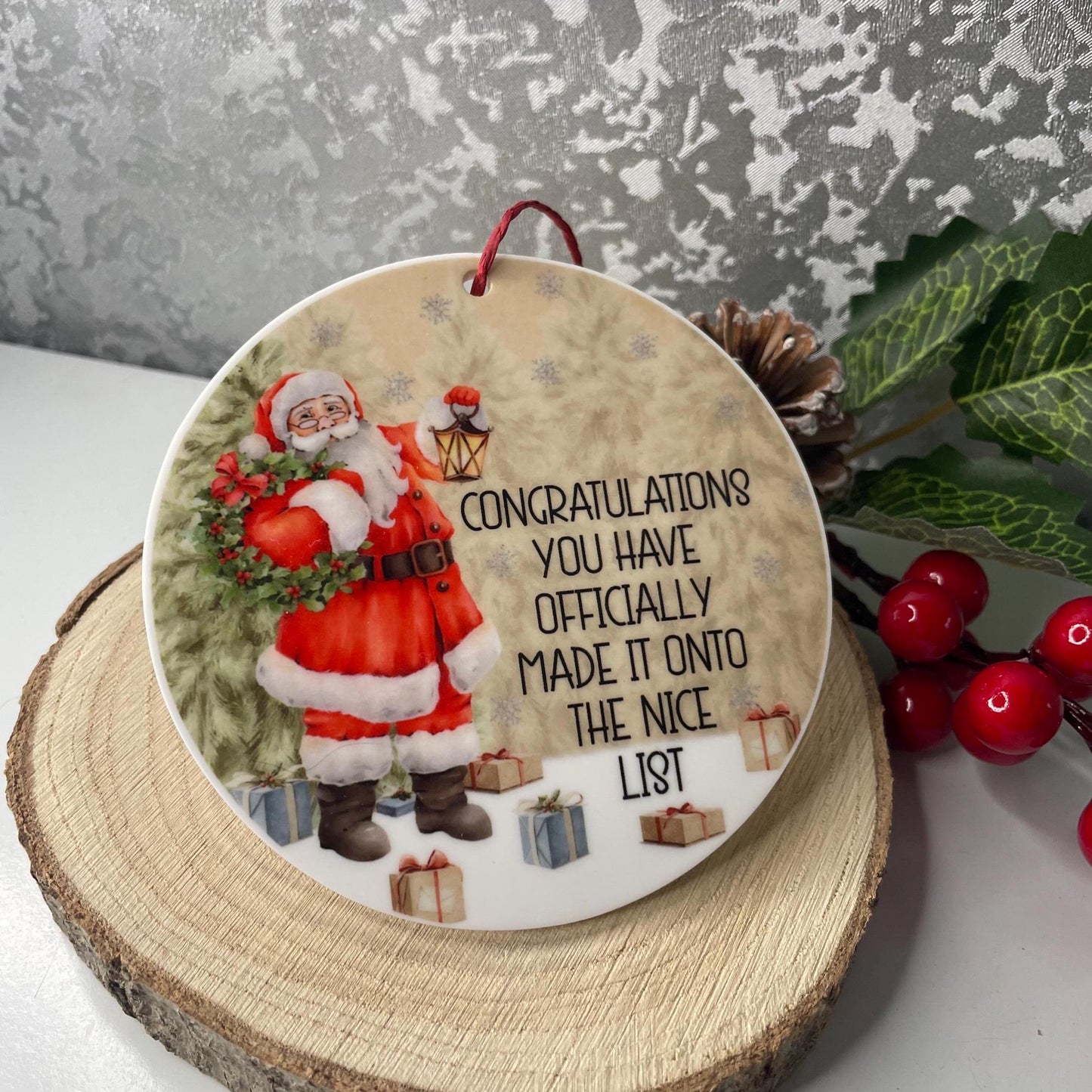 Your On Santa's Nice List Bauble