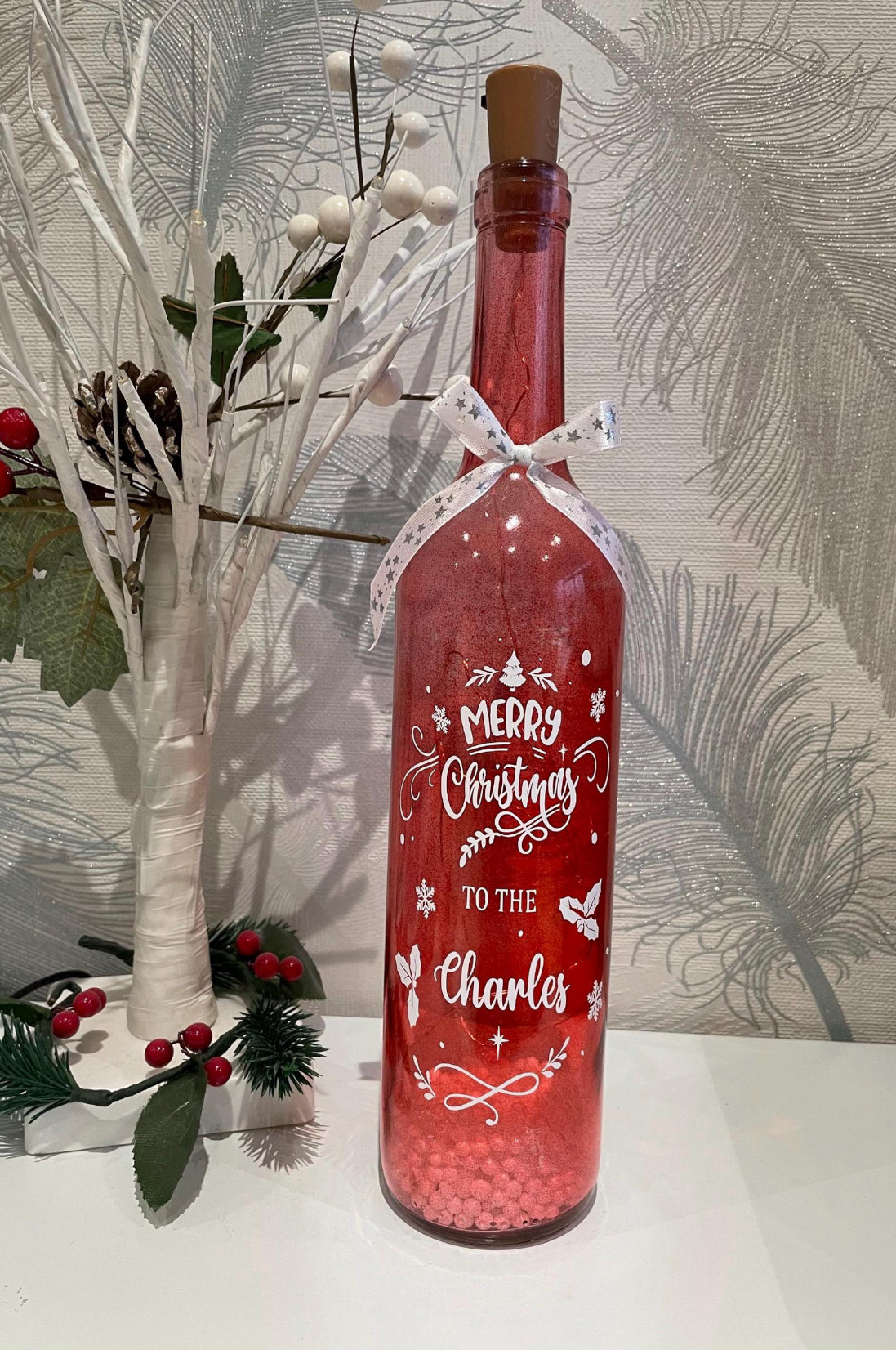 Family Christmas Gift LED Wine Bottle Gift