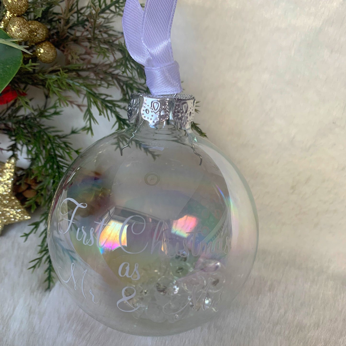 First Christmas as Mr and Mrs Christmas Bauble