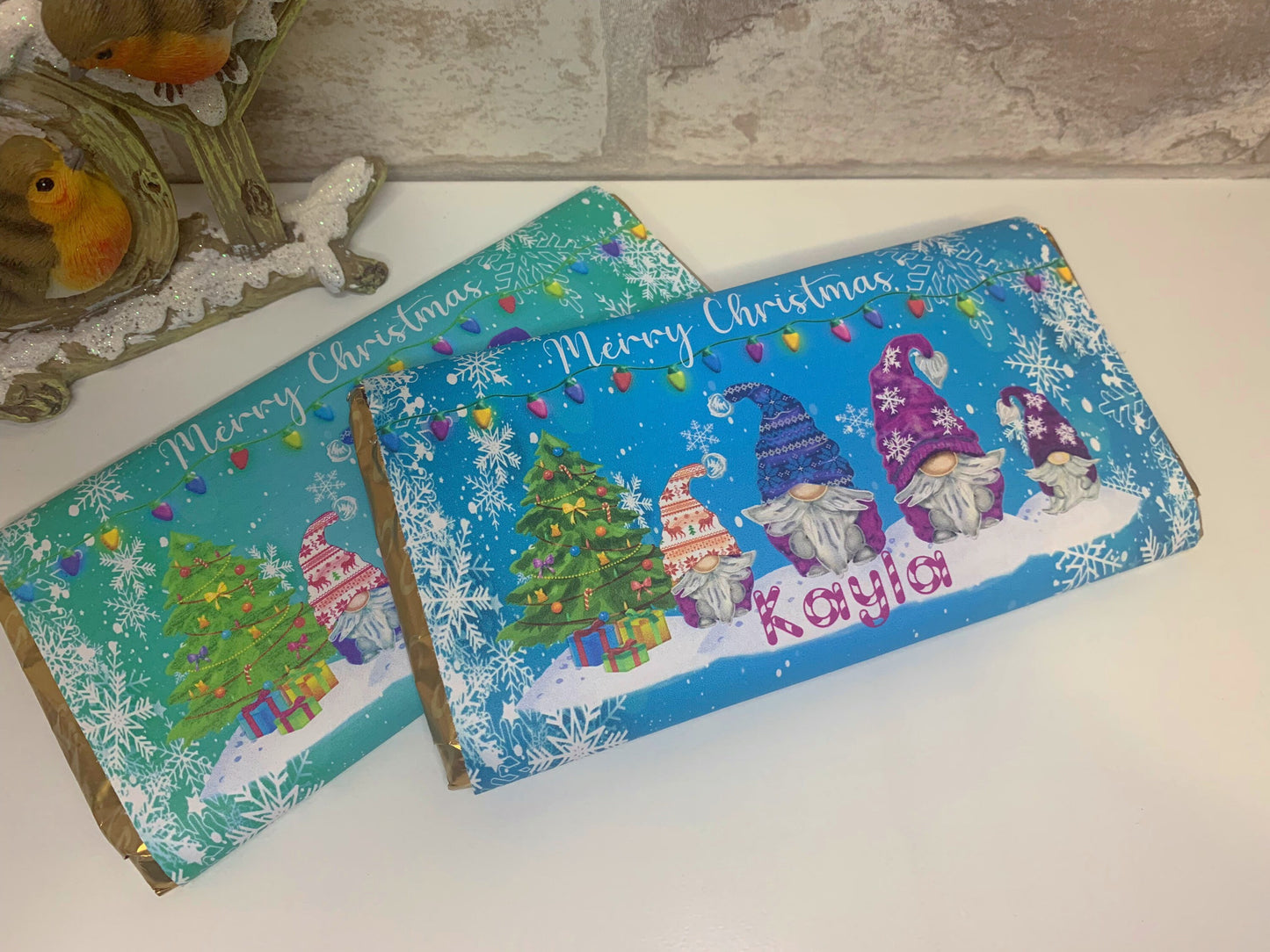 Christmas Gonk/Gnome Chocolate Bar Wrapper