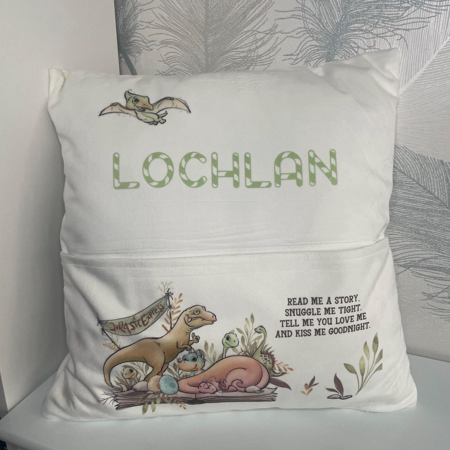 Dinosaur Story Book Cushion