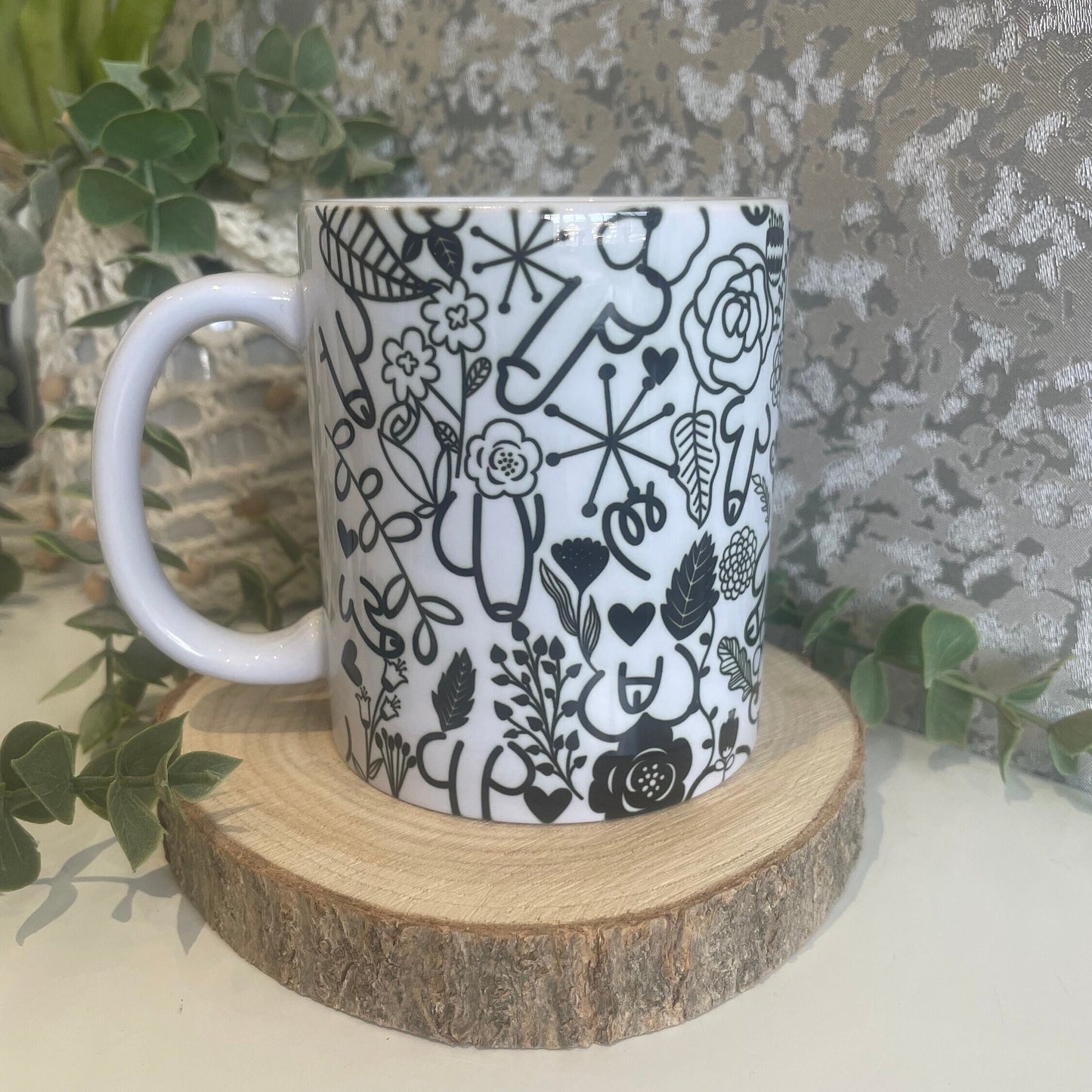 Funny Novelty Willy & Flowers Mug