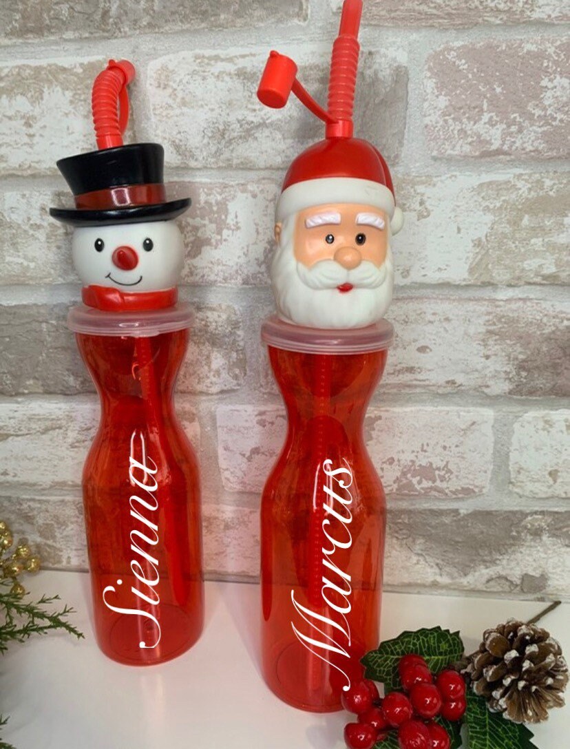 Personalised Elf, Santa & Snowman Flasks