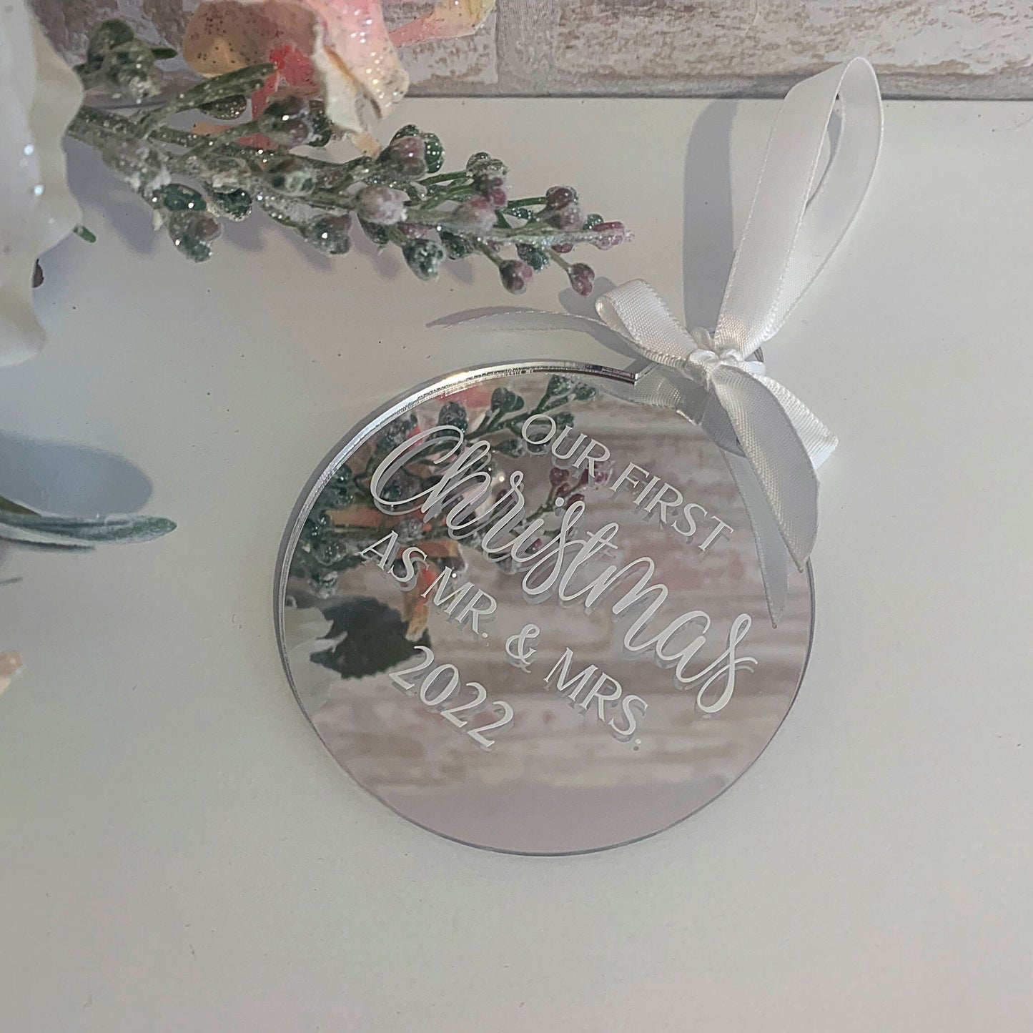 Our First Christmas as Mr and Mrs Christmas Bauble