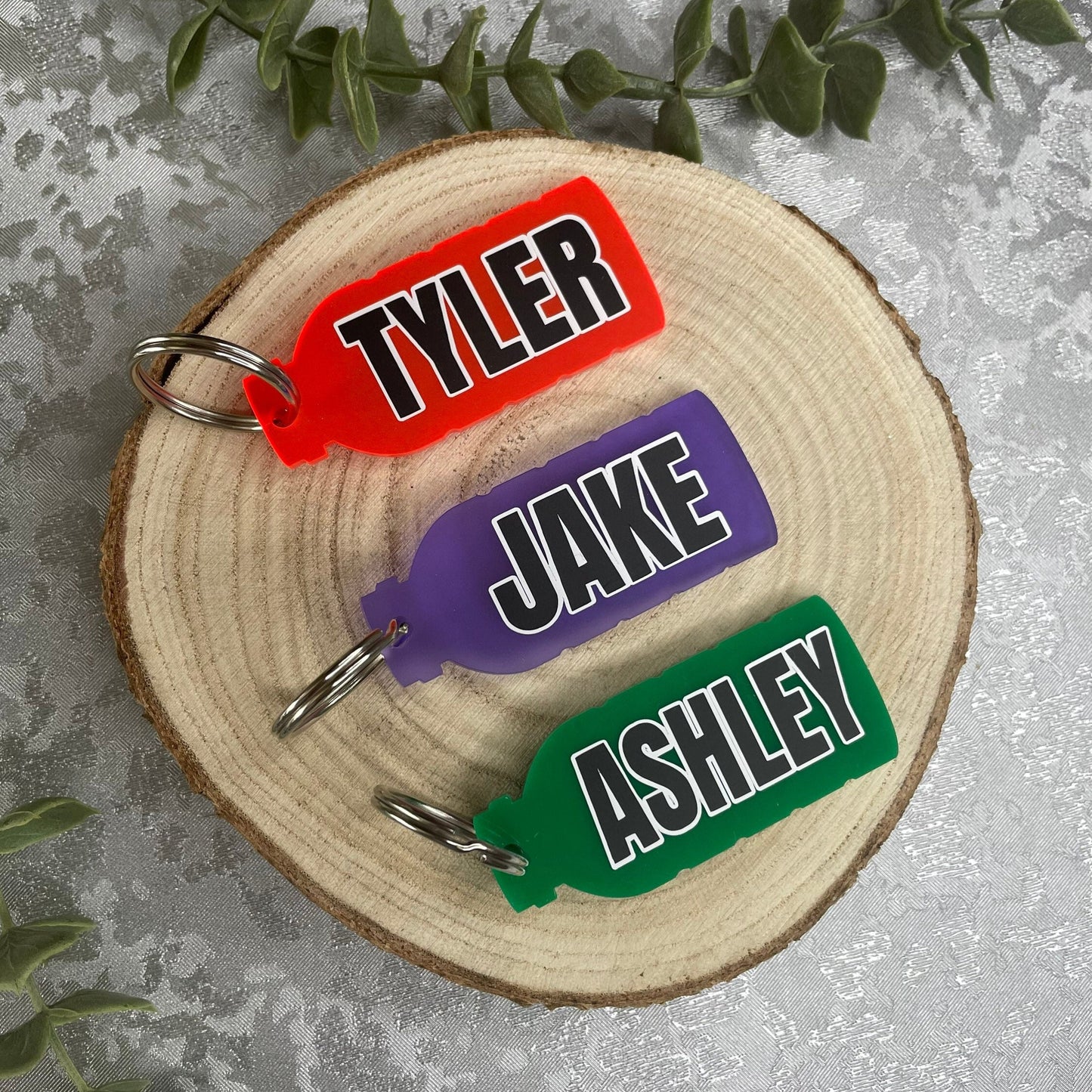 Personalised Prime Drink Bottle Keyring