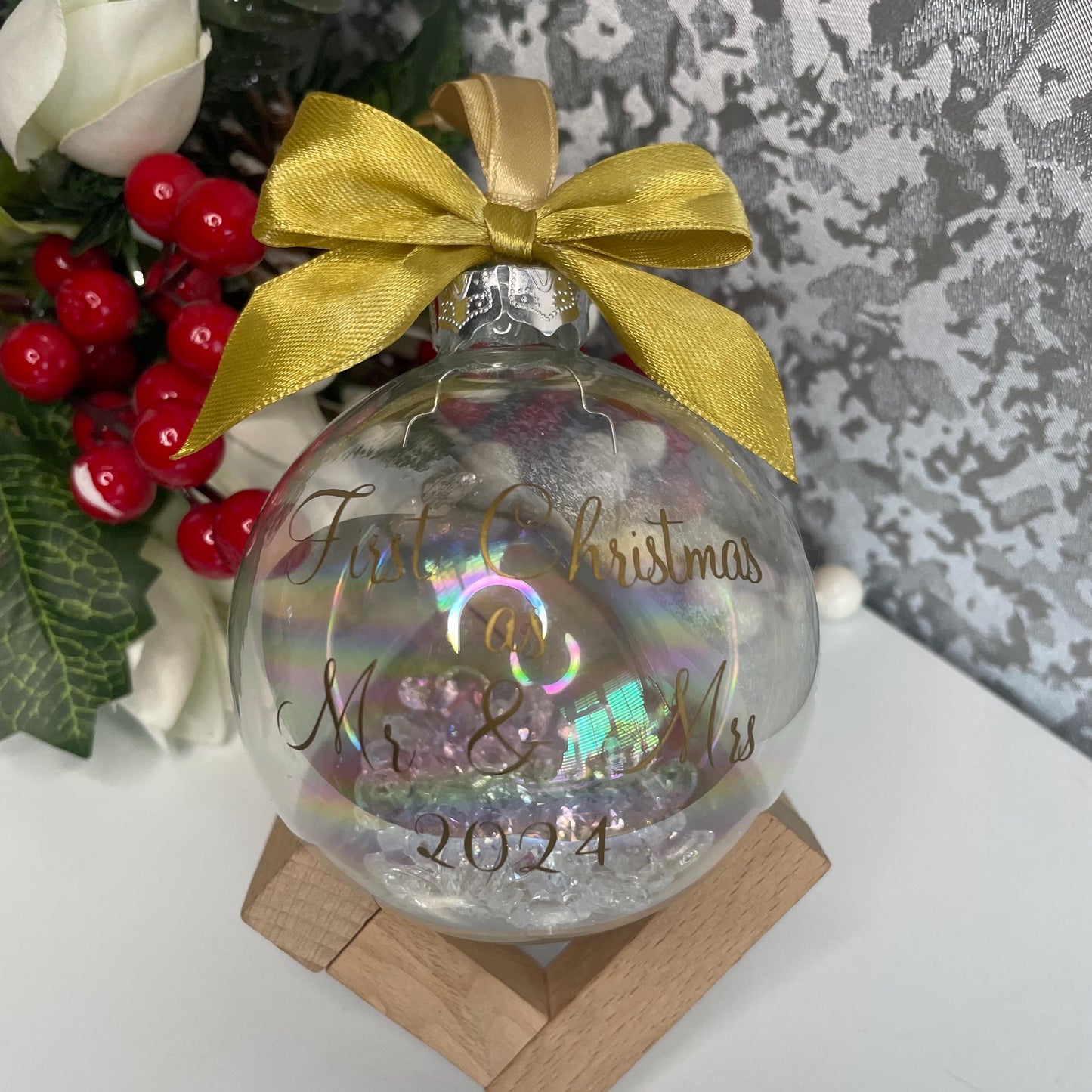 First Christmas as Mr and Mrs Christmas Bauble
