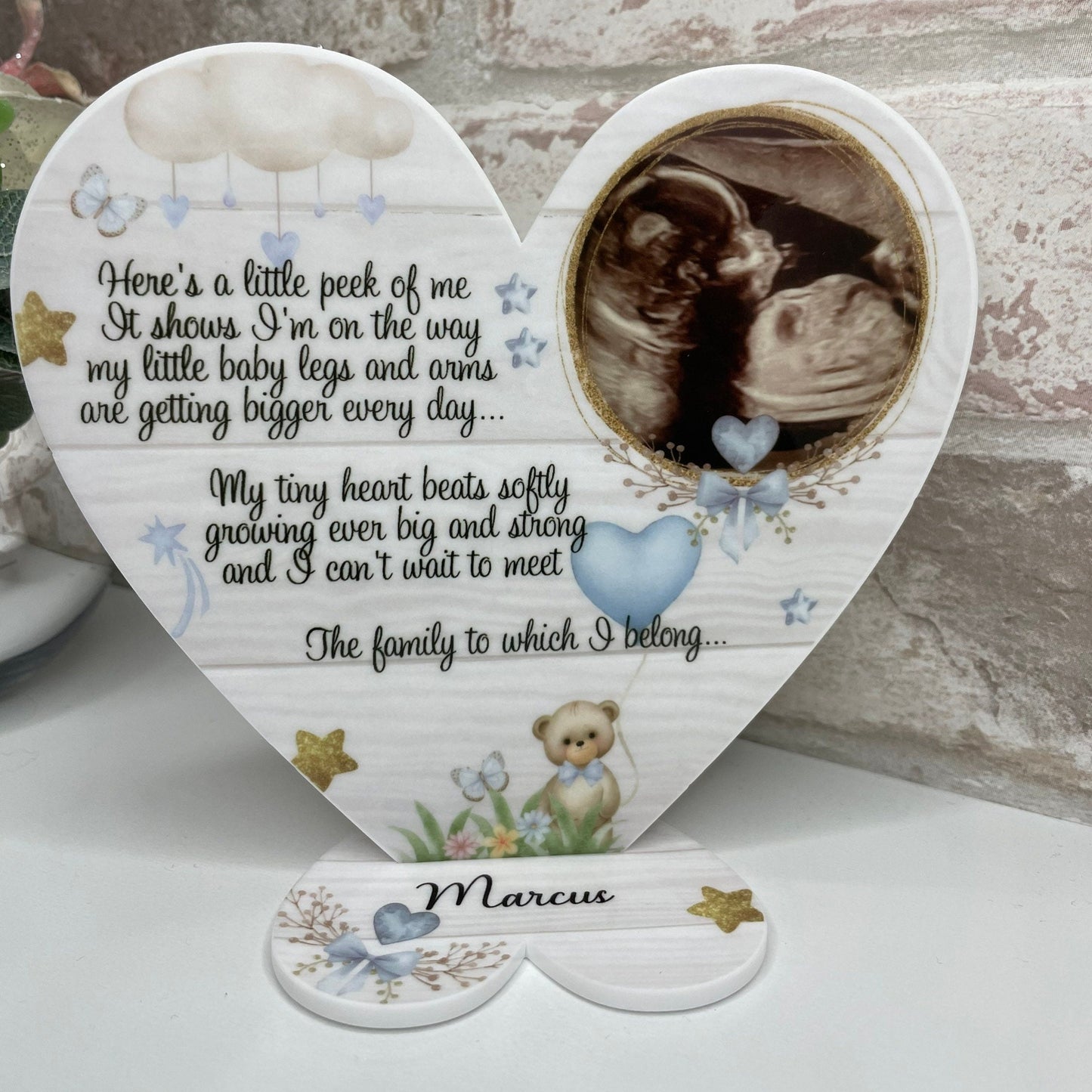 Baby Announcement Ultrasound Keepsake