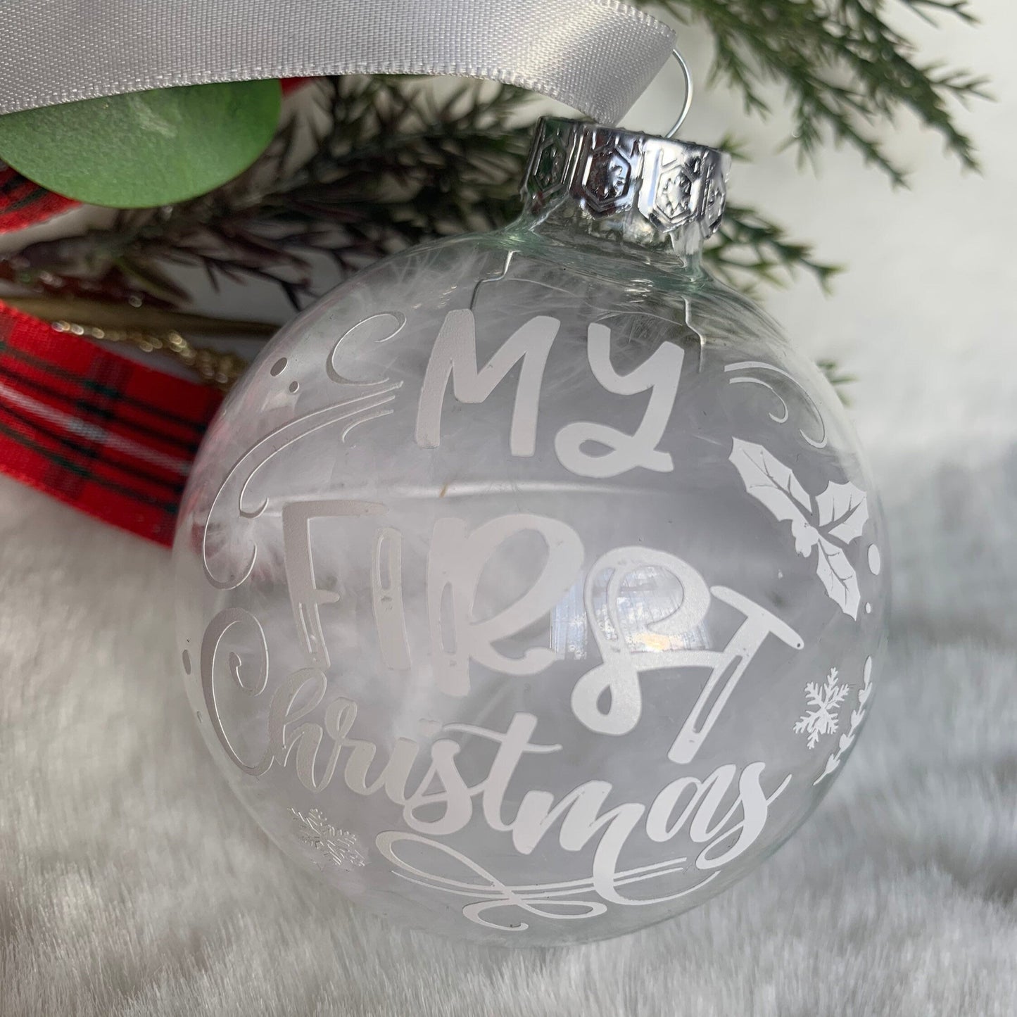 My First Christmas Feathered Bauble