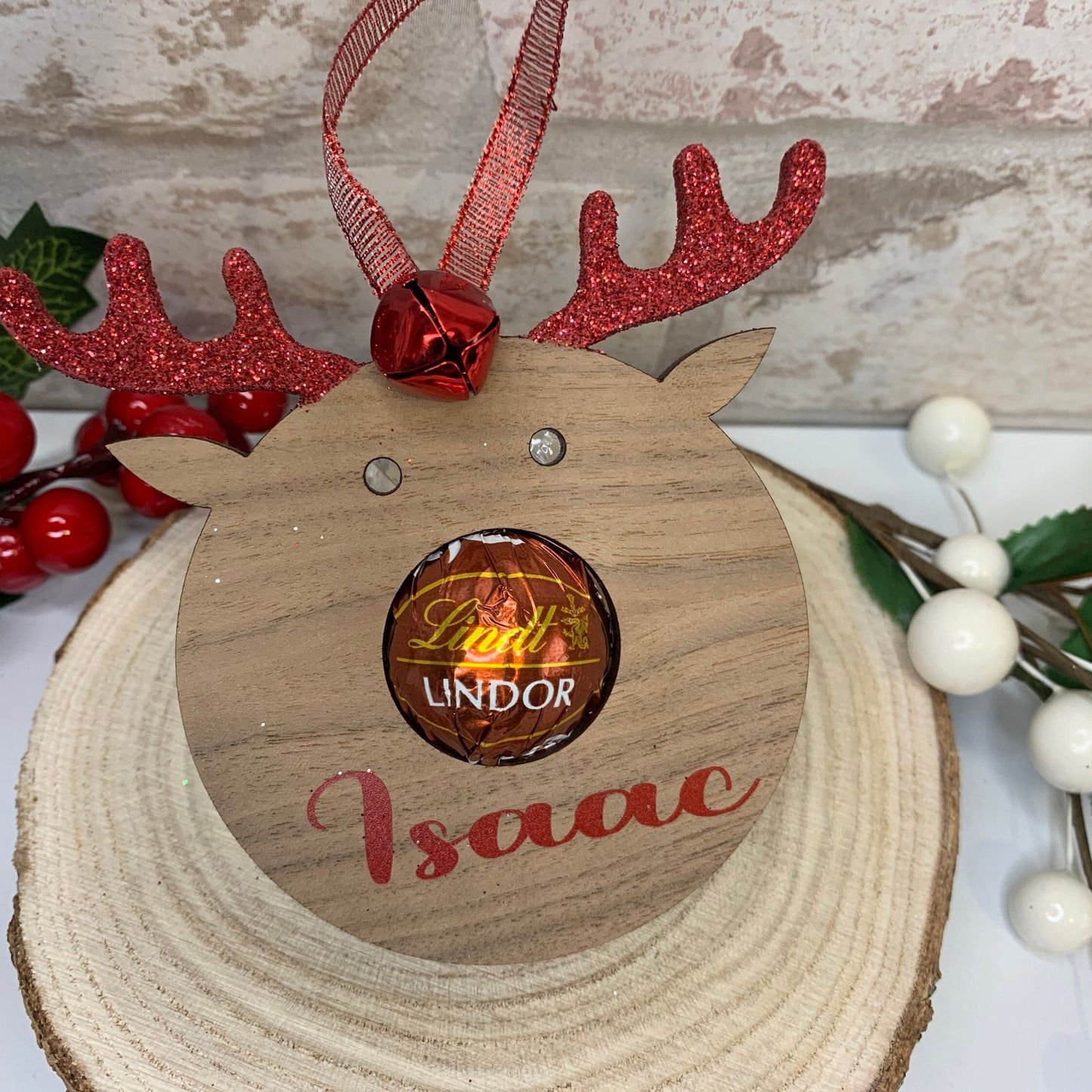 Rudolf Christmas Lindt Chocolate Tree Decoration
