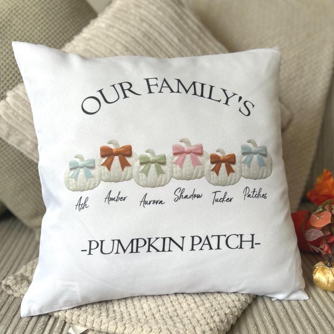 Family Pumpkin Patch Cushion