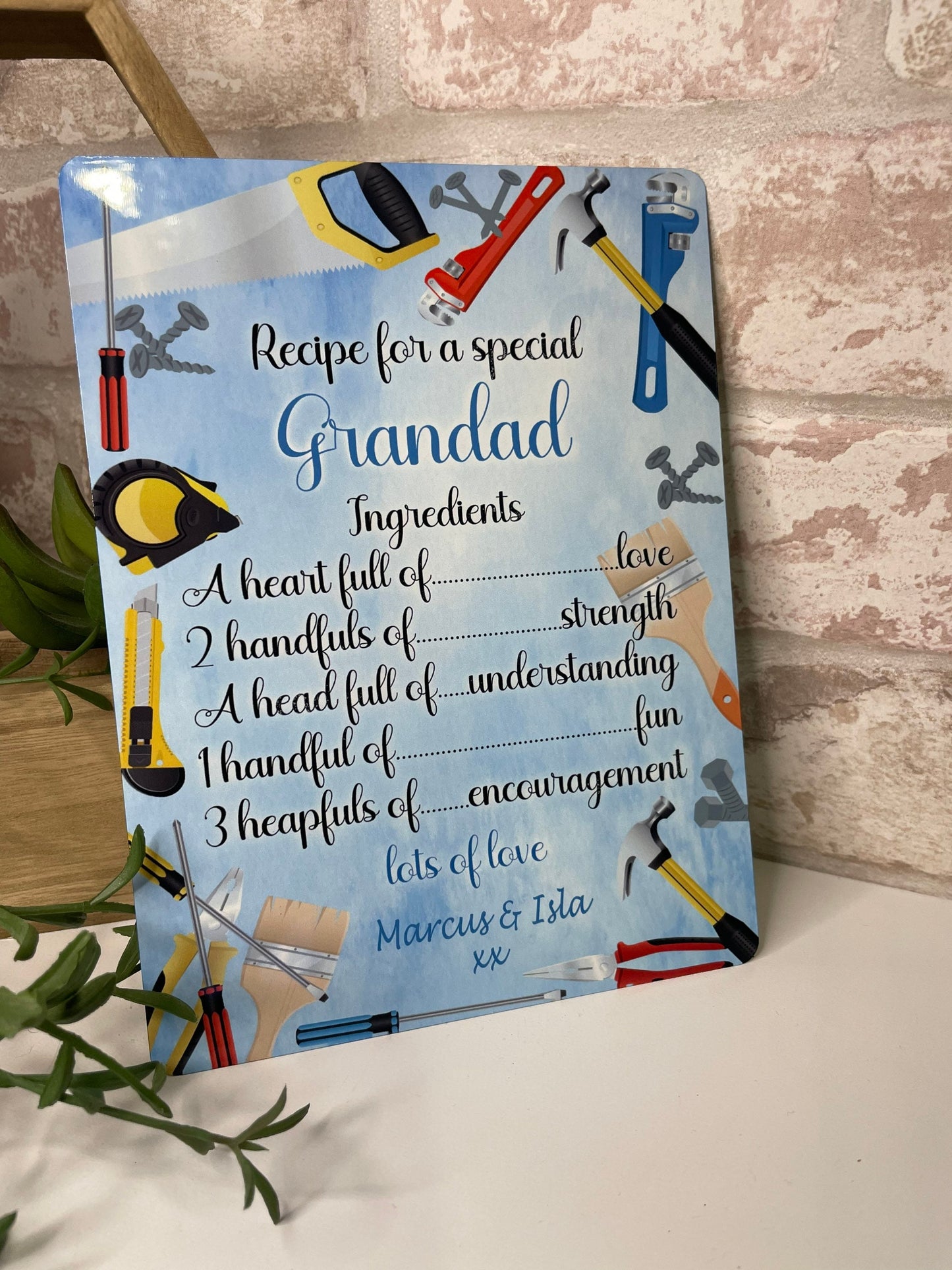 Recipe For A Special Grandad Plaque