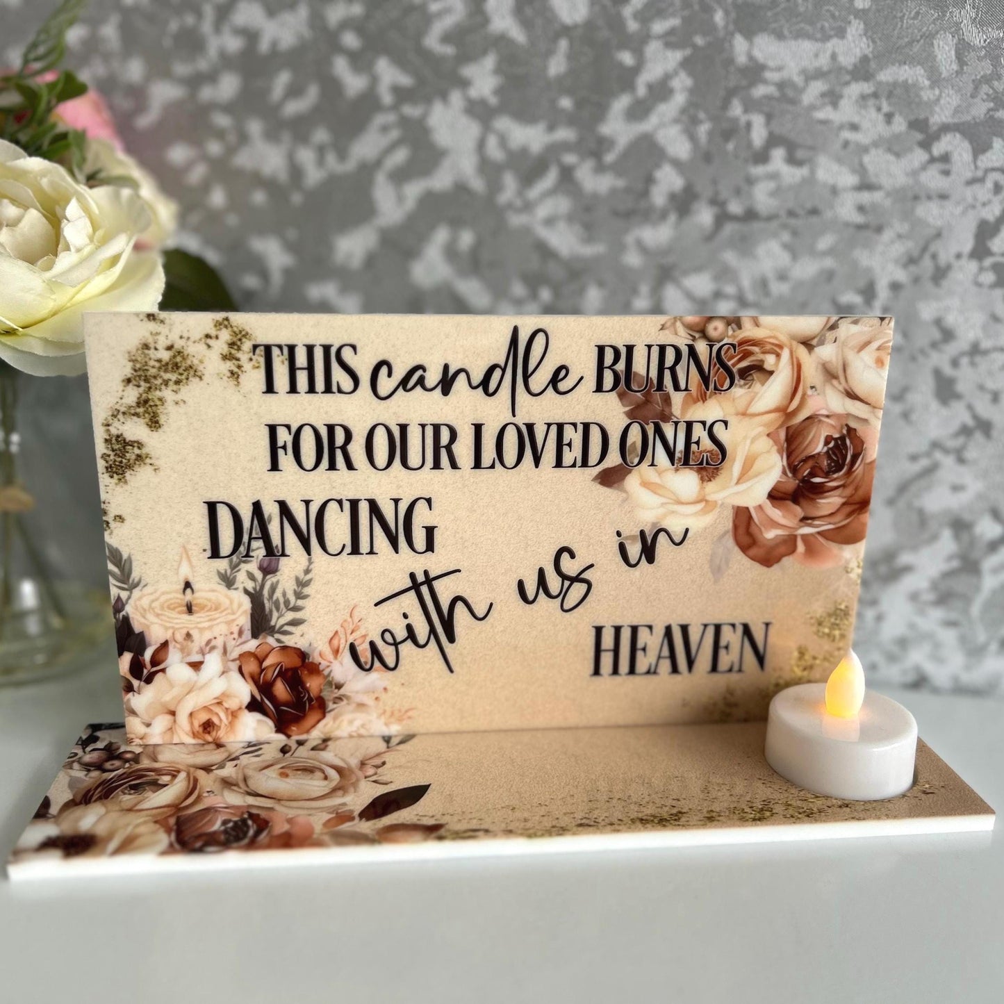 Wedding Remembrance Tealight Plaque