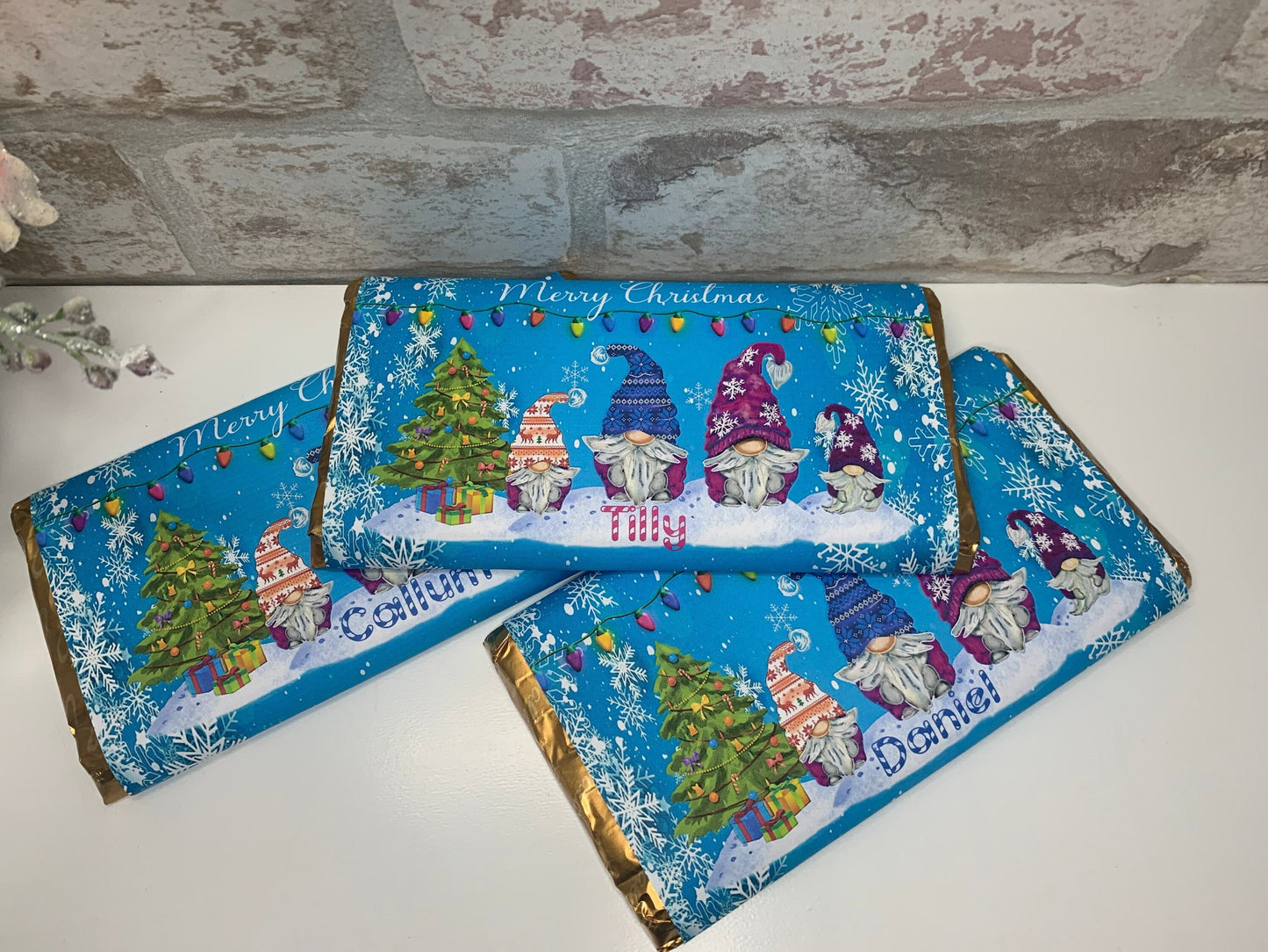 Christmas Gonk/Gnome Chocolate Bar Wrapper