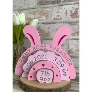 Wooden Rainbow Stacker-New-born Baby Keepsake Gift