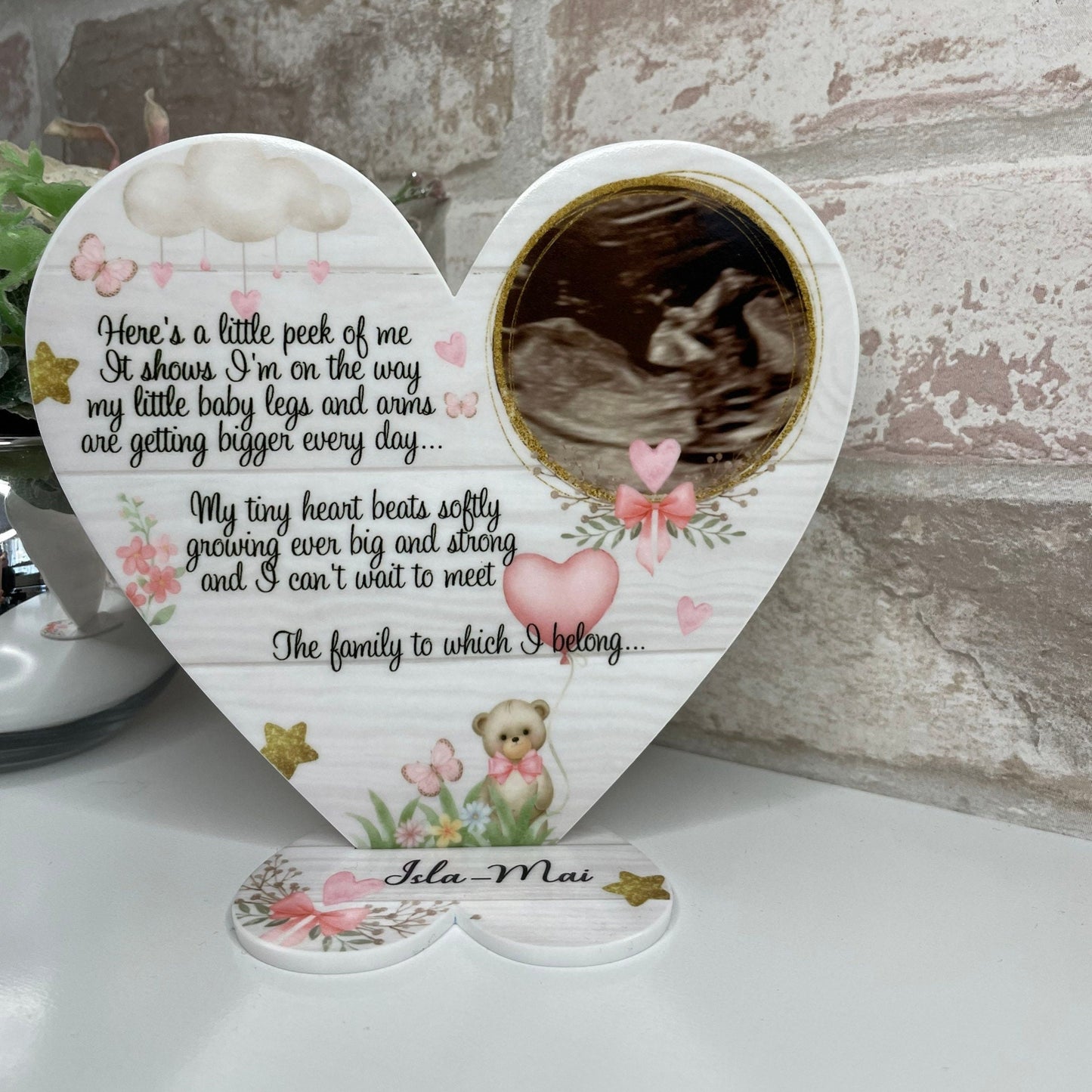 Baby Announcement Ultrasound Keepsake