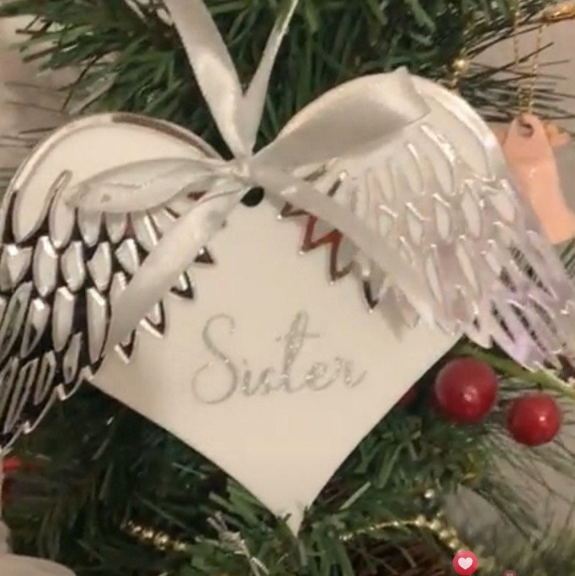 Memorial Angel Wings Bauble