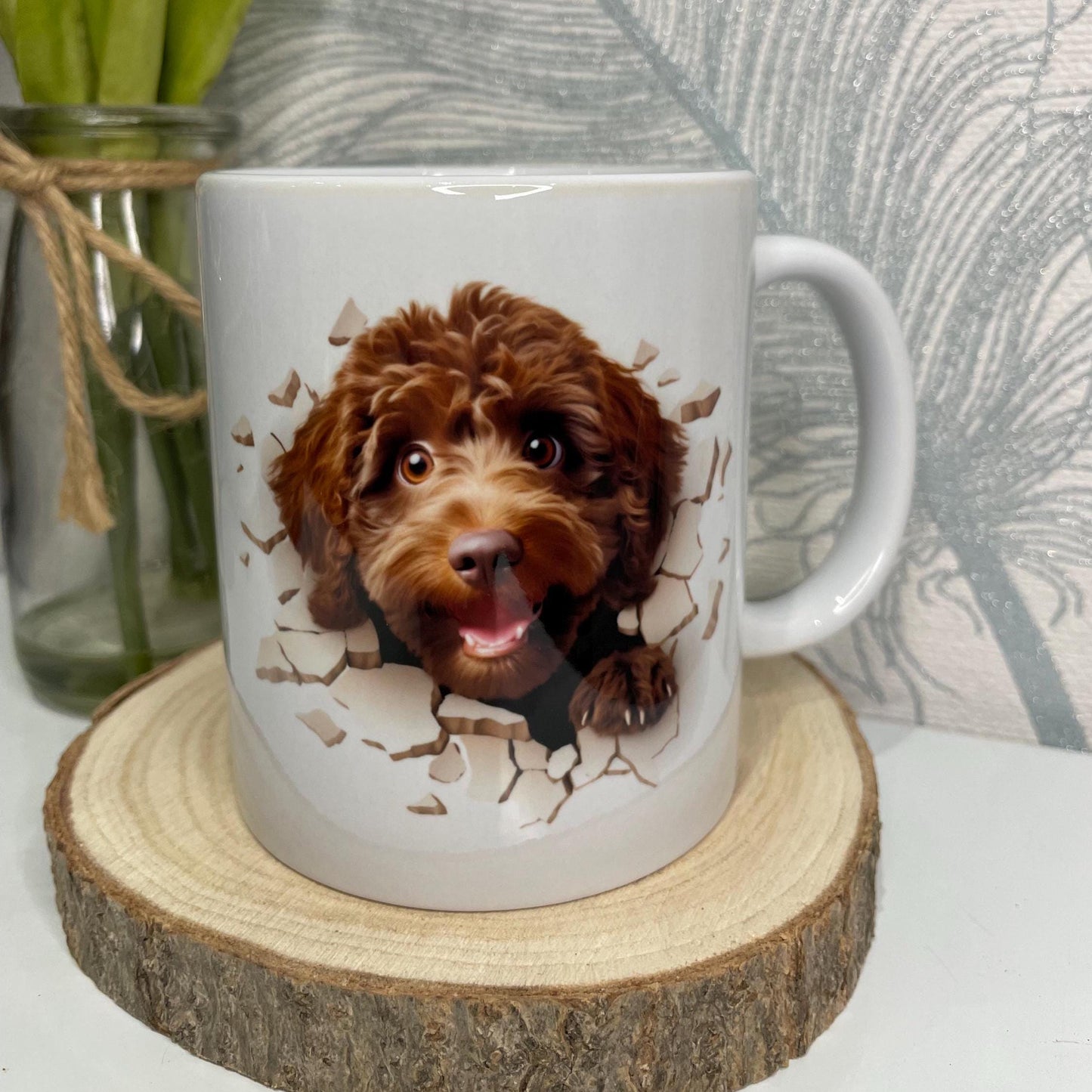 Chocolate Cockapoo Hole In A Wall Mug