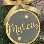Personalised Frosted Christmas Baubles