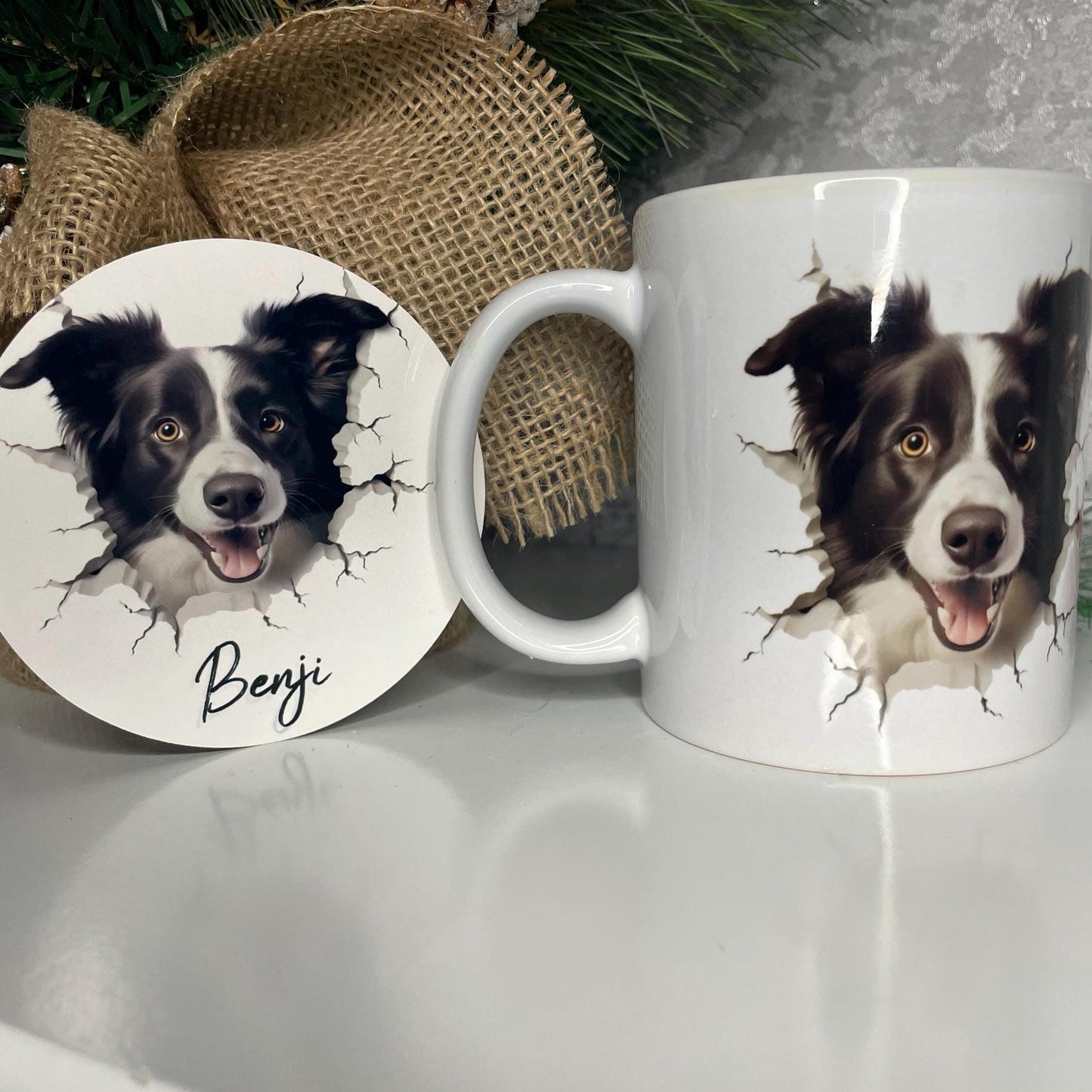 Border Collie Hole In A Wall Mug