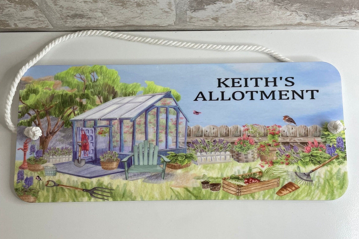 Personalised Allotment-Garden-Vegetable Plaque