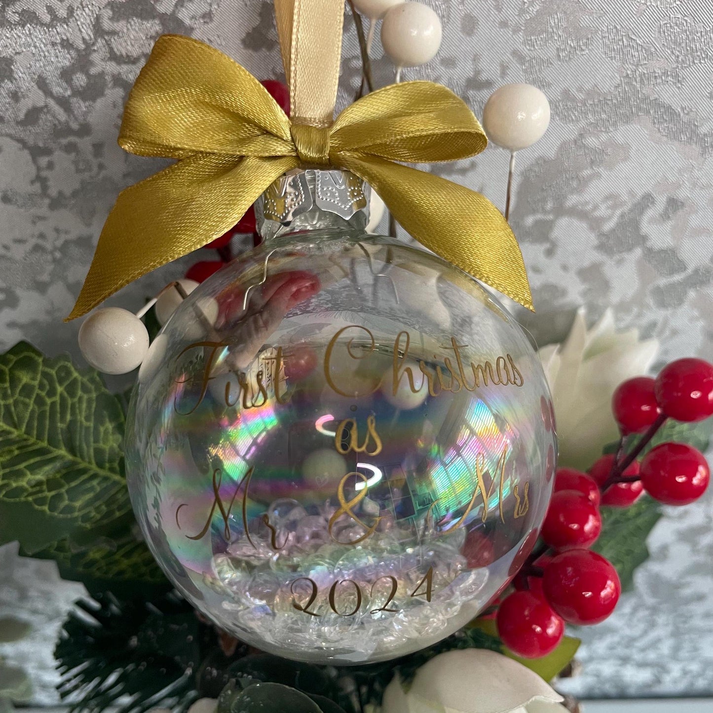 First Christmas as Mr and Mrs Christmas Bauble
