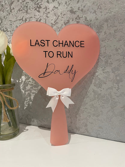 Personalised Wedding Paddle Signs