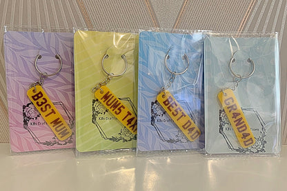License Plate Keychain - Number Plate Keyring