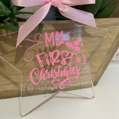 My first Christmas Star Bauble