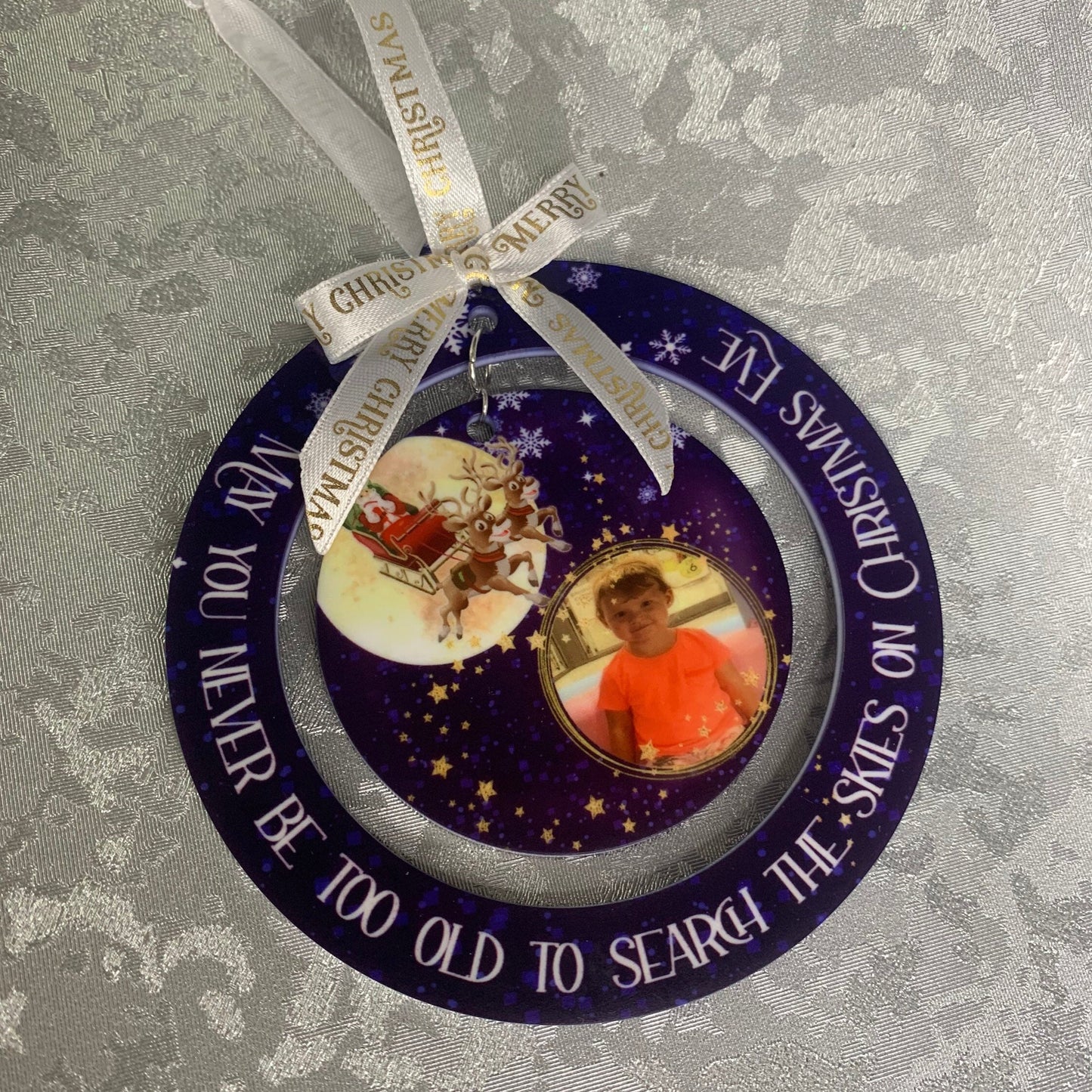 May you never be too old to search the skies on Christmas eve Bauble