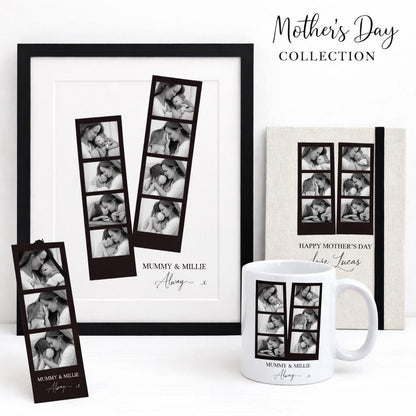 Black and White Personalised  Photo Collage Mug for Mum