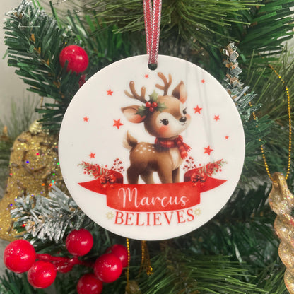 Personalised Believes Tree Bauble