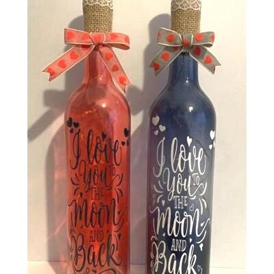 I Love you To The Moon & Back Light Up Bottle