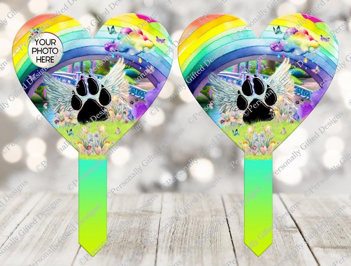 Rainbow Pet Memorial Grave Decoration