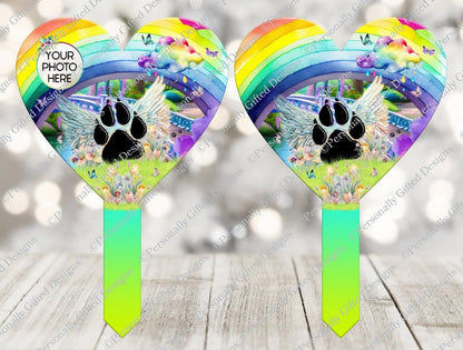 Rainbow Pet Memorial Grave Decoration