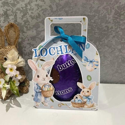 Personalised Easter Bunny Egg Holder | Kids Custom Name Easter Gift Treat Box
