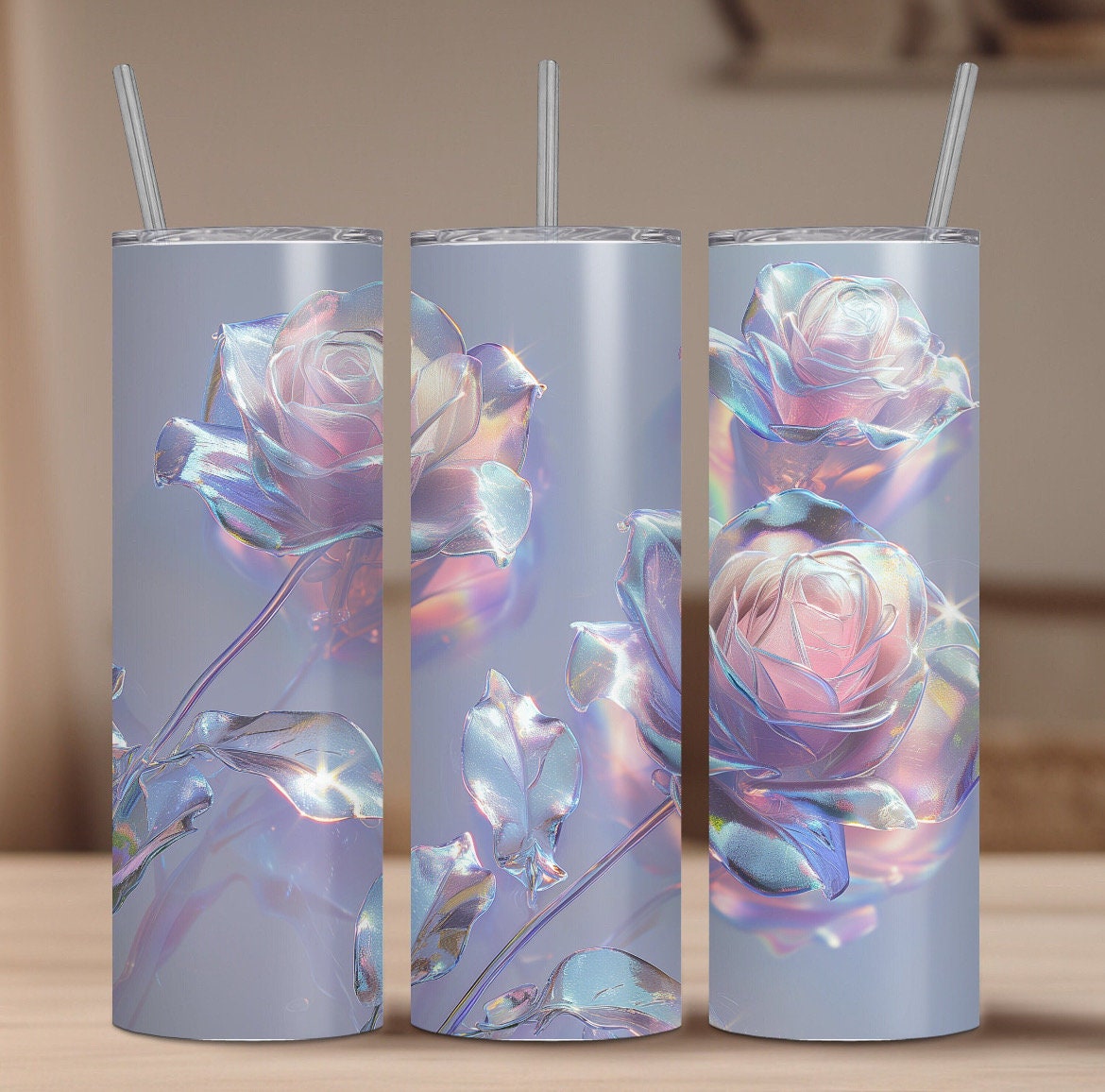 3D Crystal Roses 20oz Tumbler