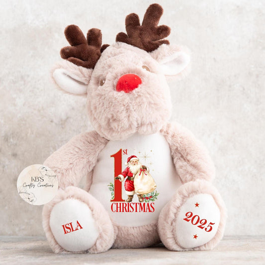 1st Christmas Reindeer Teddy