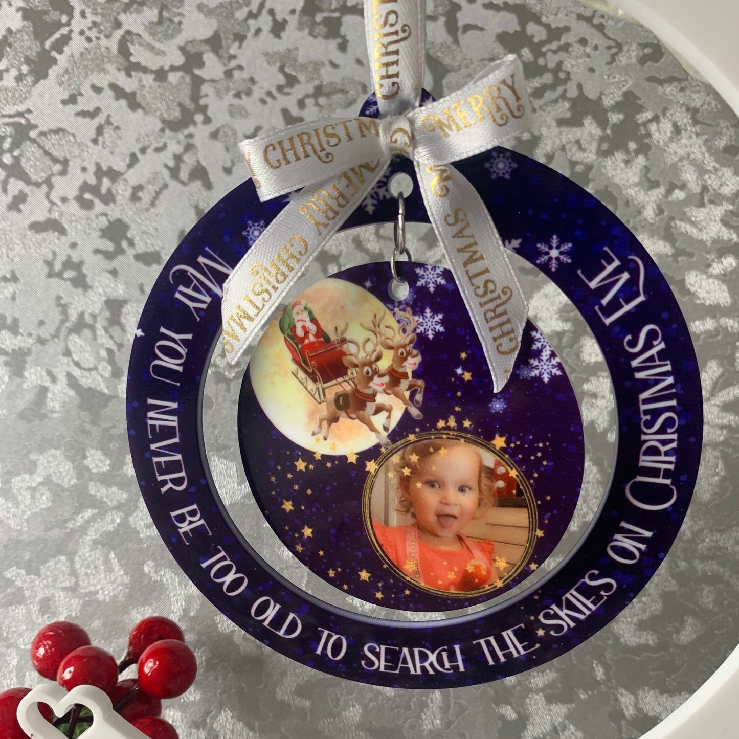 May you never be too old to search the skies on Christmas eve Bauble