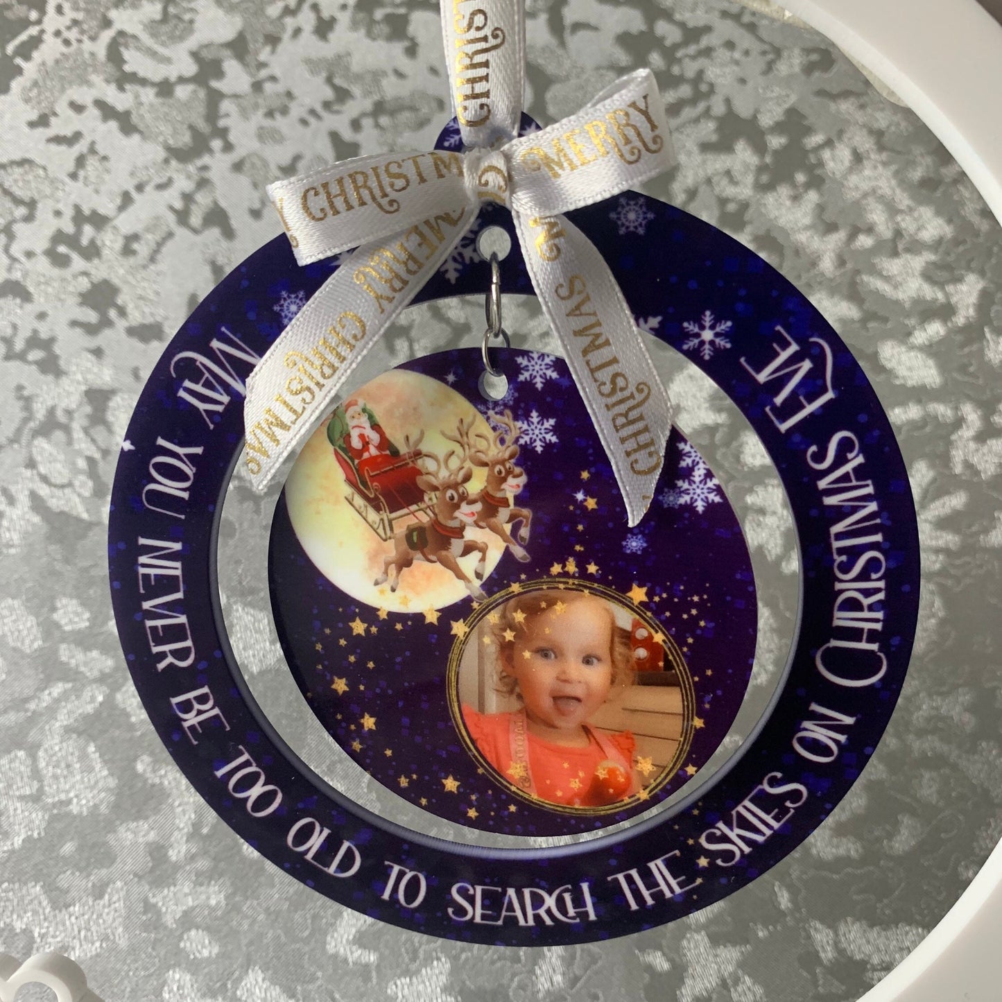 May you never be too old to search the skies on Christmas eve Bauble