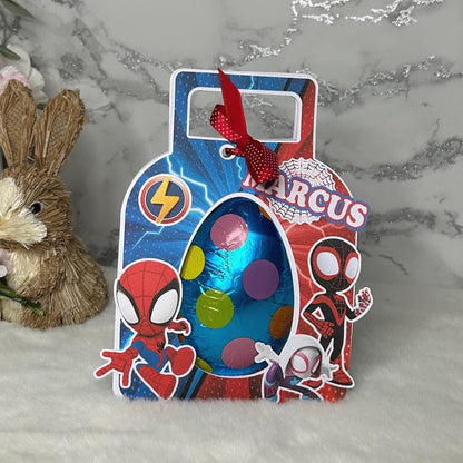 Personalised Easter Bunny Egg Holder | Kids Custom Name Easter Gift Treat Box