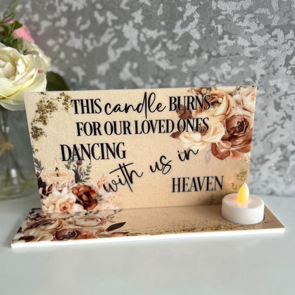 Wedding Remembrance Tealight Plaque