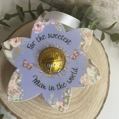 Lindor Chocolate Flower Gift Tag