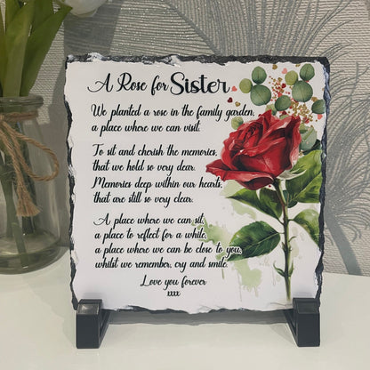 In Loving Memory Rose Memorial Poem Slate