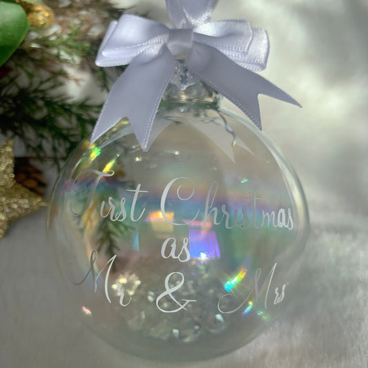 First Christmas as Mr and Mrs Christmas Bauble