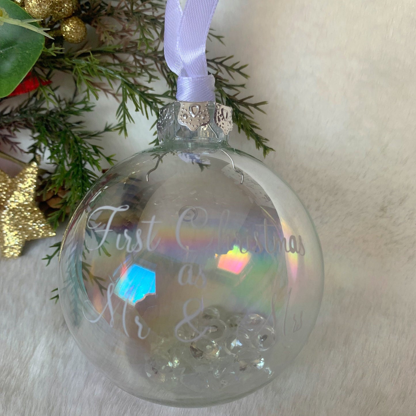 First Christmas as Mr and Mrs Christmas Bauble