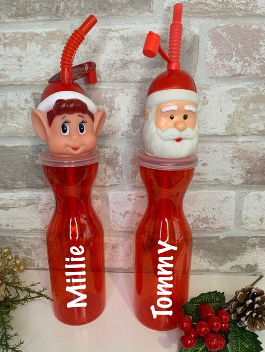 Personalised Elf, Santa & Snowman Flasks