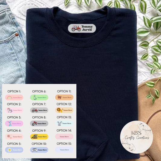 Back To School Iron-On Labels - Pack of 33 Personalised Iron-on Labels
