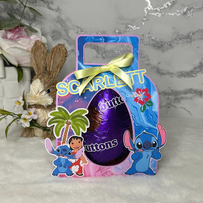 Personalised Easter Bunny Egg Holder | Kids Custom Name Easter Gift Treat Box